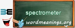 WordMeaning blackboard for spectrometer